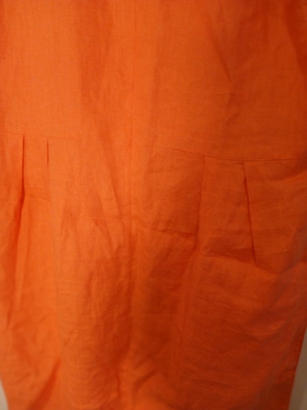 J Jill Women's Orange 100% Linen Sleeveless Shift Dress - Picture 5 of 9